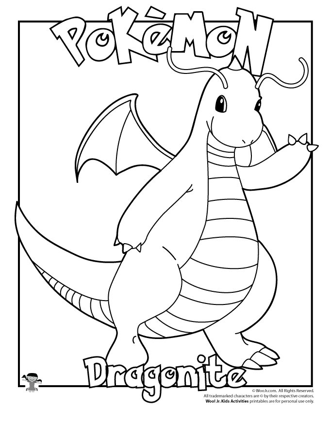 680x880 Dragonite Coloring Page Kid Activities And Adult Coloring