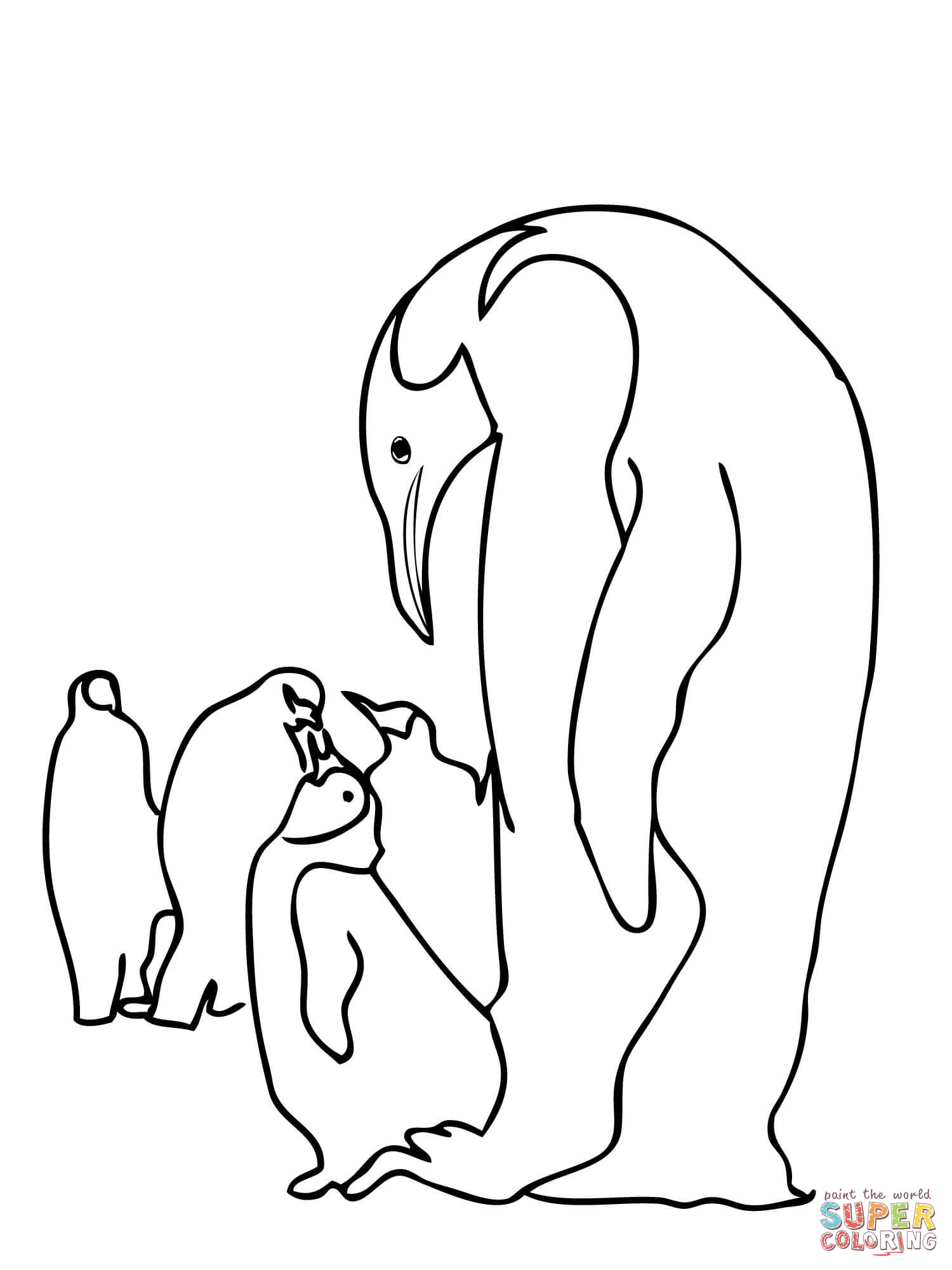 1500x2000 Coloring Emperor Penguin Coloring Page
