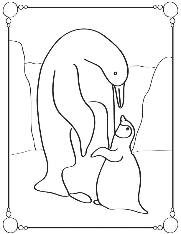 614x793 Emperor Penguin Color Page Picture Of To Click On A Region In