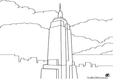 476x333 Us Symbols Coloring Pages Empire State Building Bridge Coloring