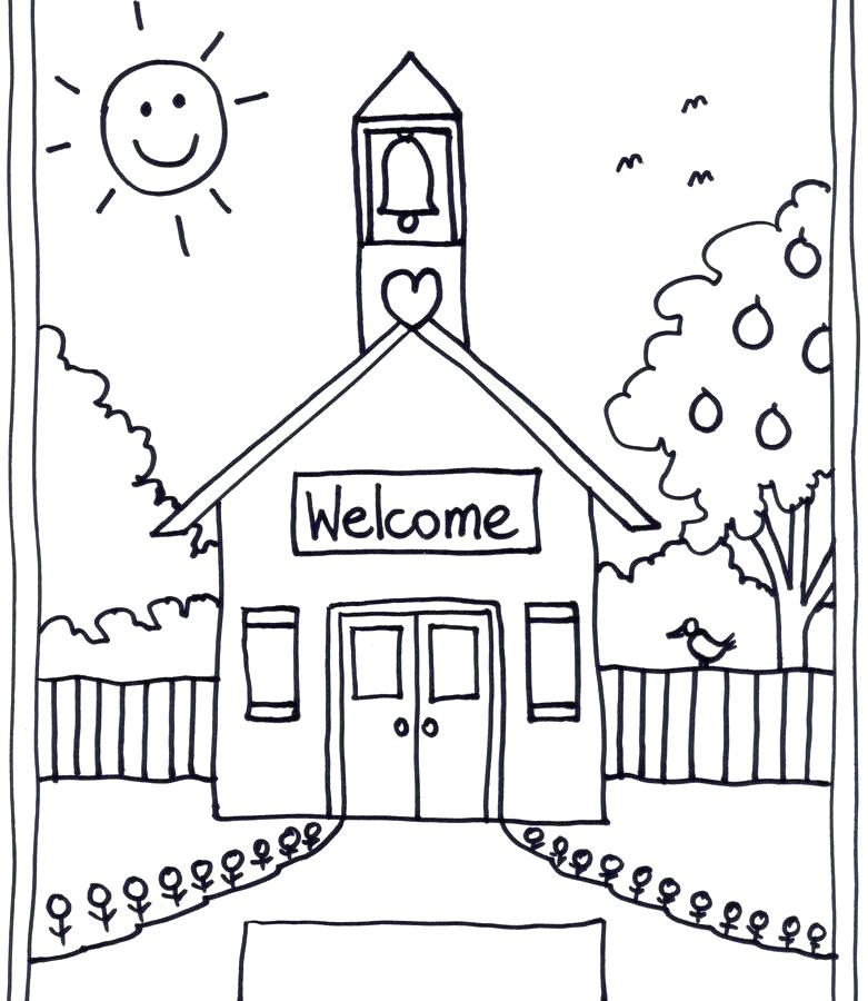 781x900 Building Coloring Pages Building Coloring Page School Classes