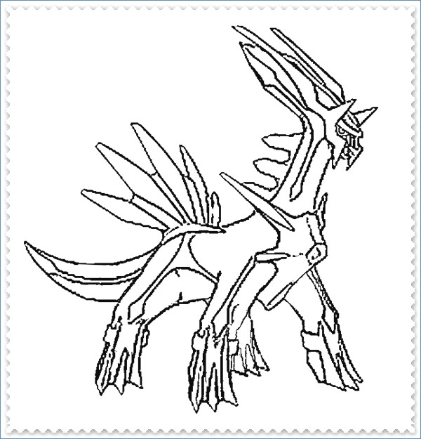 600x625 Dialga Pokemon Coloring Page