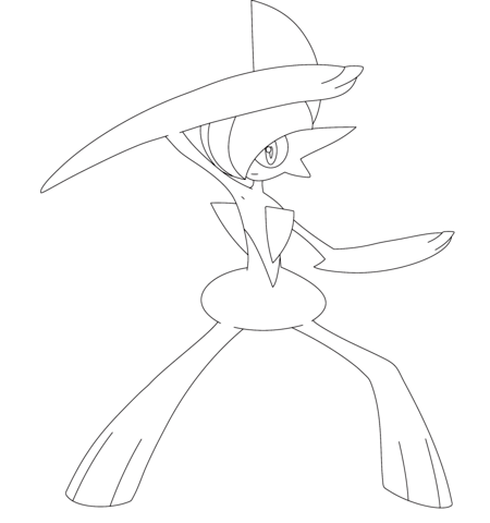 450x480 Gallade Coloring Page