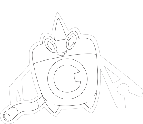 480x415 Lucario Coloring Page