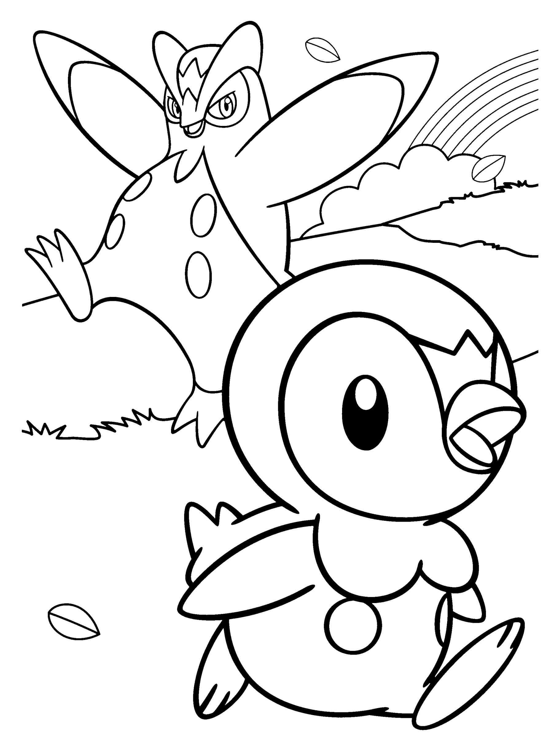 1817x2449 Cherrim Free Diamond Pearl Piplup Pokemon Coloring Pages Prinplup