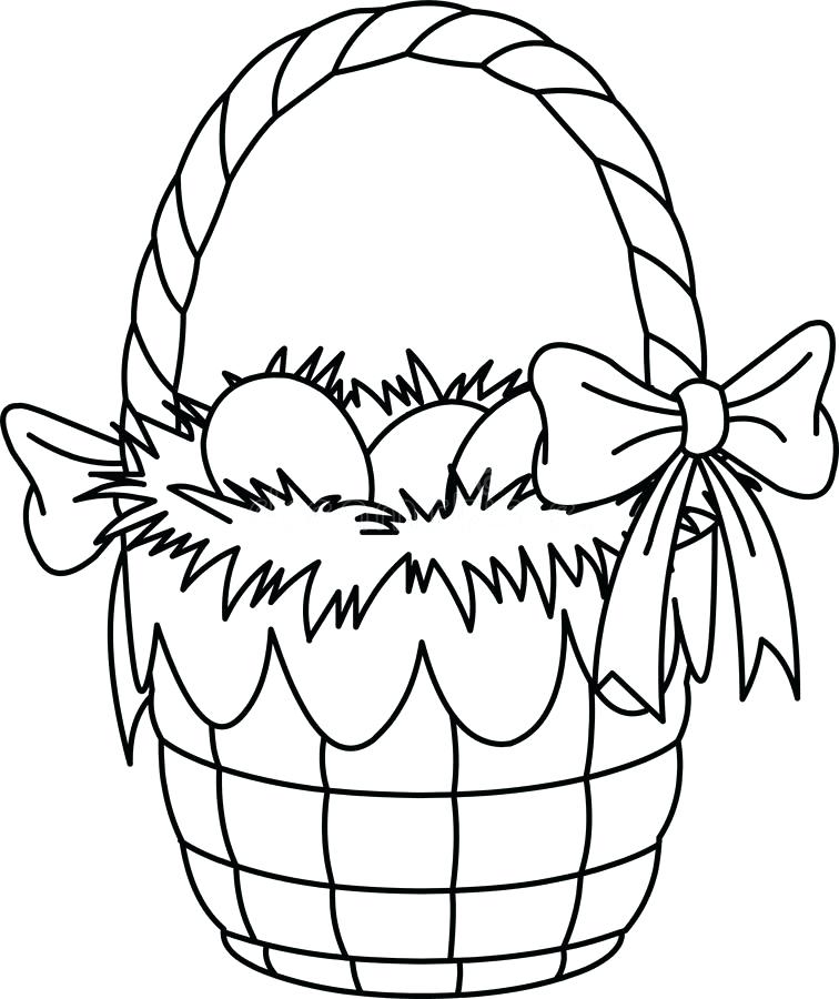 756x900 Easter Basket Coloring Page S Empty Easter Basket Colouring Page