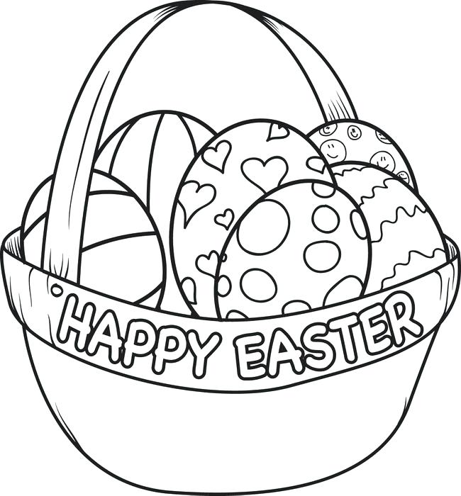 650x700 Basket Coloring Page Egg Basket Coloring Page Empty Fruit Basket