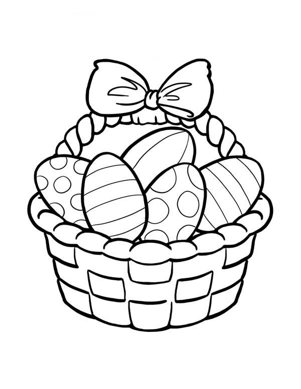 600x776 Best Empty Easter Basket Coloring Page Free 3968 Printable