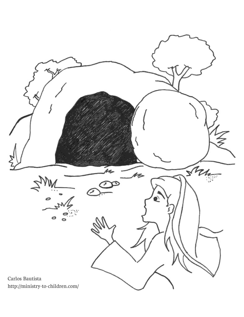 786x1024 Empty Tomb Coloring Page (Free Kids Printable) Coloring Pages