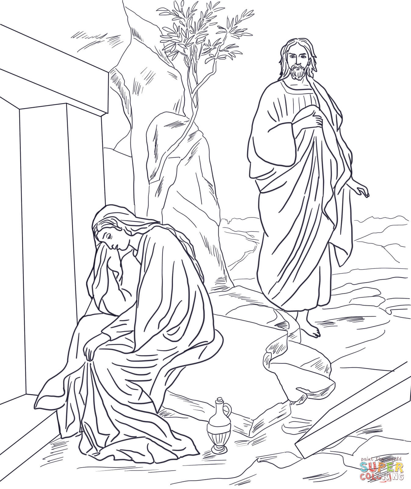 1346x1600 Jesus Appears To Mary Magdalene After Resurrection Super Inside