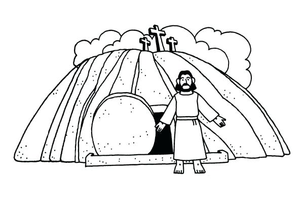 600x400 Jesus Is Risen Coloring Page Burial And Resurrection Coloring Page