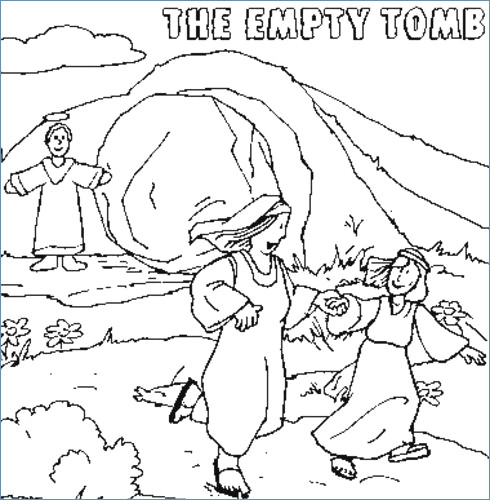 490x500 Coloring Pictures Of Jesus Empty Tomb