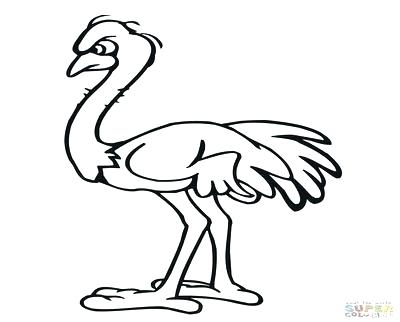 400x322 Ostrich Coloring Page Ostrich Coloring Page Coloring Trend
