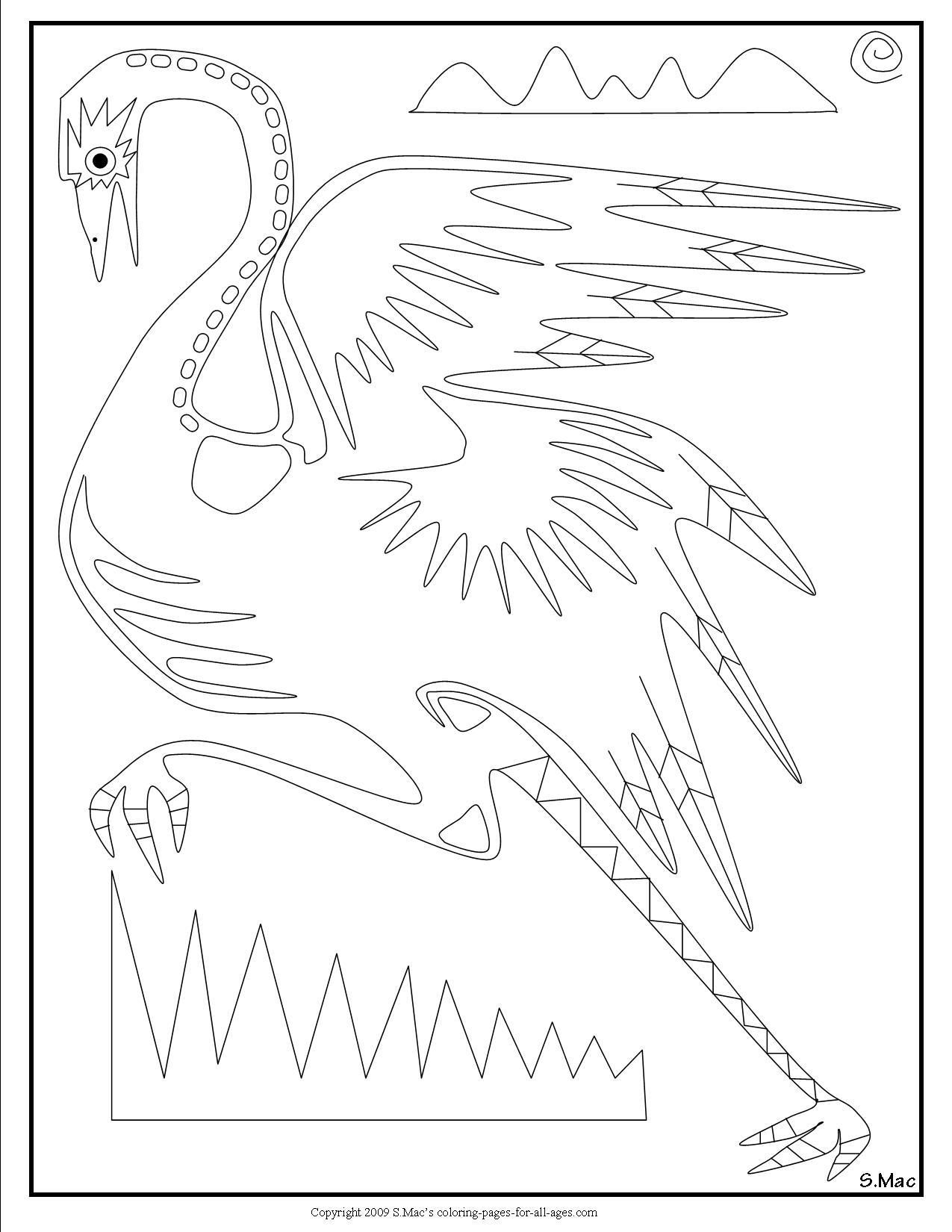 1275x1650 S.mac's X Ray Art Emu Coloring Page Pyp Stuff Mac