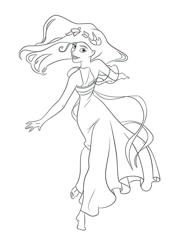 600x834 Enchanted Coloring Pages Enchanted Running In Enchanted Coloring