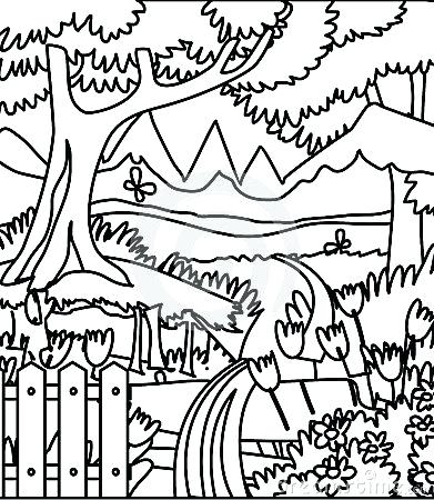 391x450 Forest Coloring Pages Printable