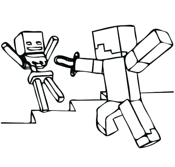 585x557 Minecraft Coloring Pages Ender Dragon