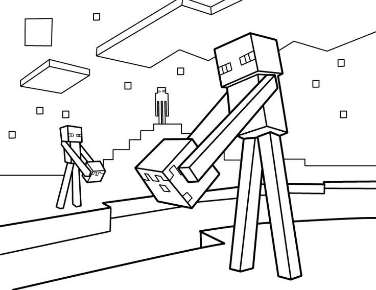 736x568 Minecraft Coloring Pages Enderman