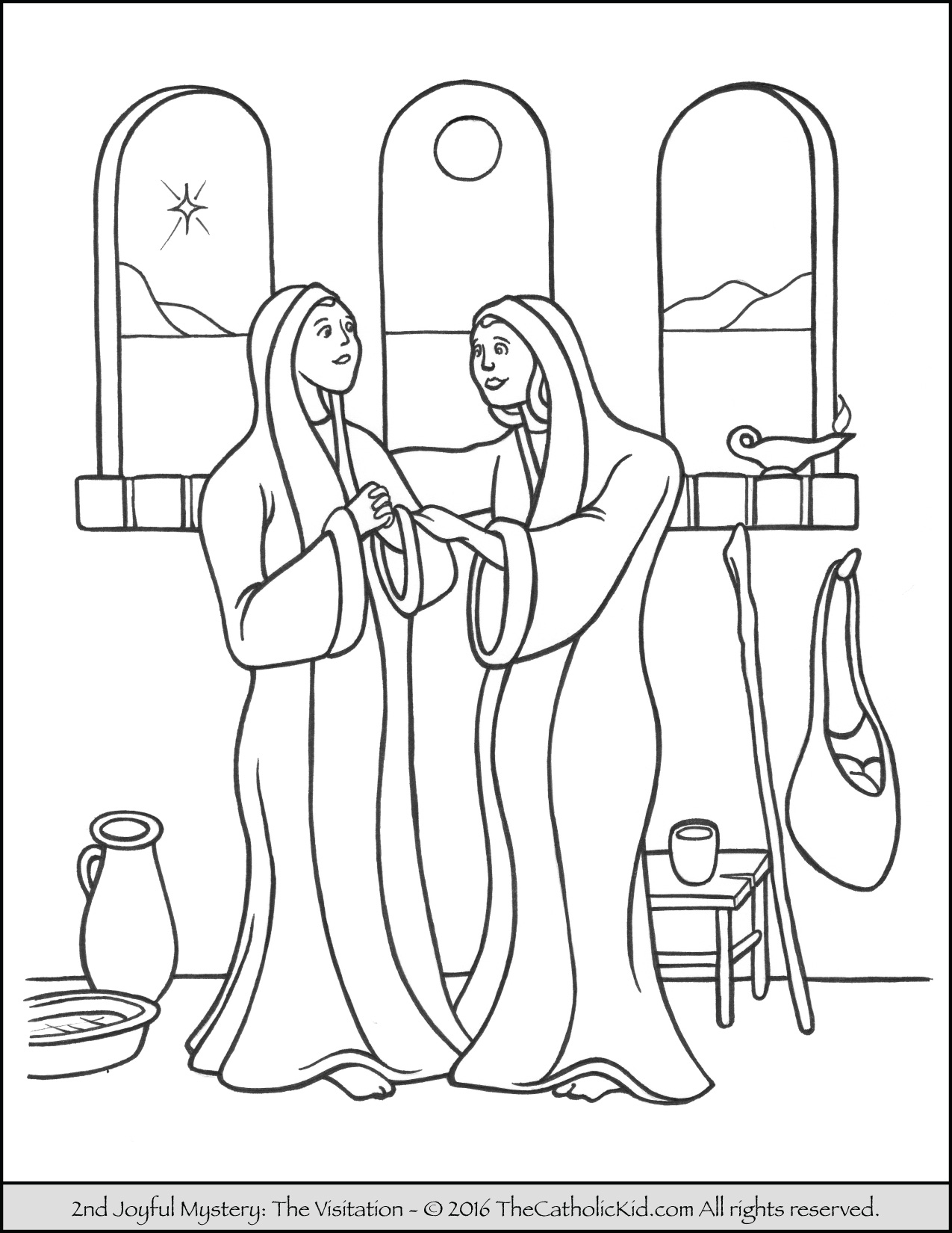 1275x1650 Energy Rosary Coloring Page With Glorious Myst