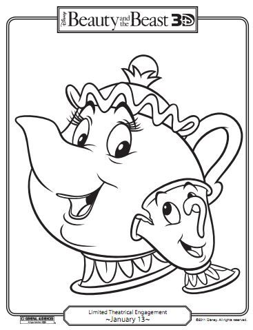 367x479 Beauty And The Beast Coloring Pages Kidlets Beast
