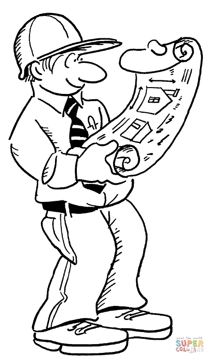 443x750 Engineering Coloring Pages Engineer At Work Coloring Page Free