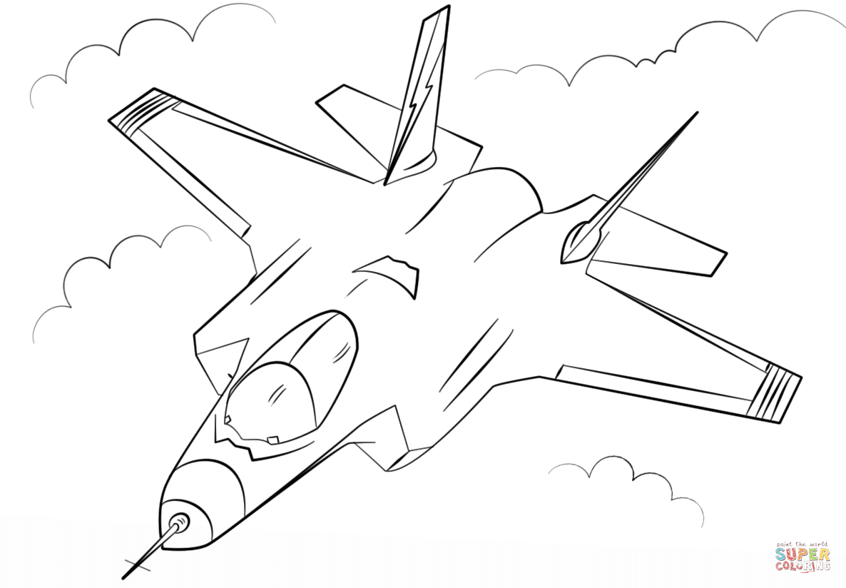 1186x824 Surprise Engineering Coloring Pages Stealth Multirole Fighter F 35