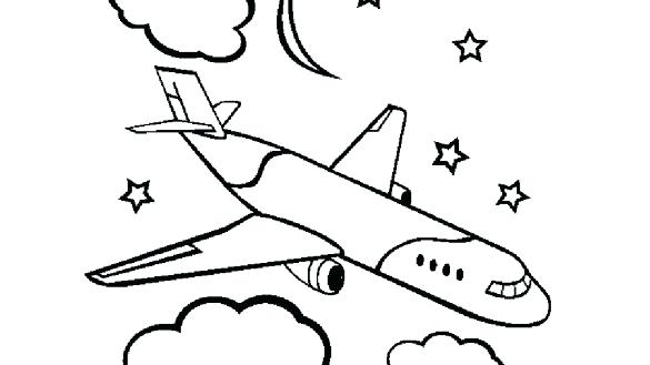 585x329 Aeroplane Coloring Pages