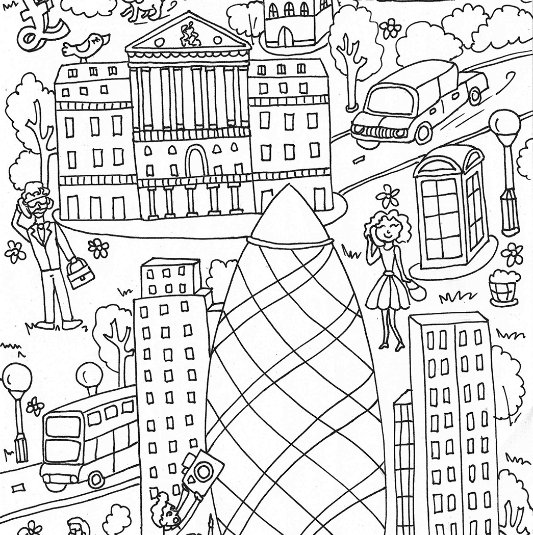 1045x1050 Arts Culture St Mary Axe And Bank Of England About Coloring Pages