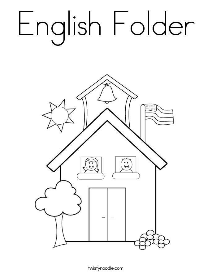 685x886 English Folder Coloring Page