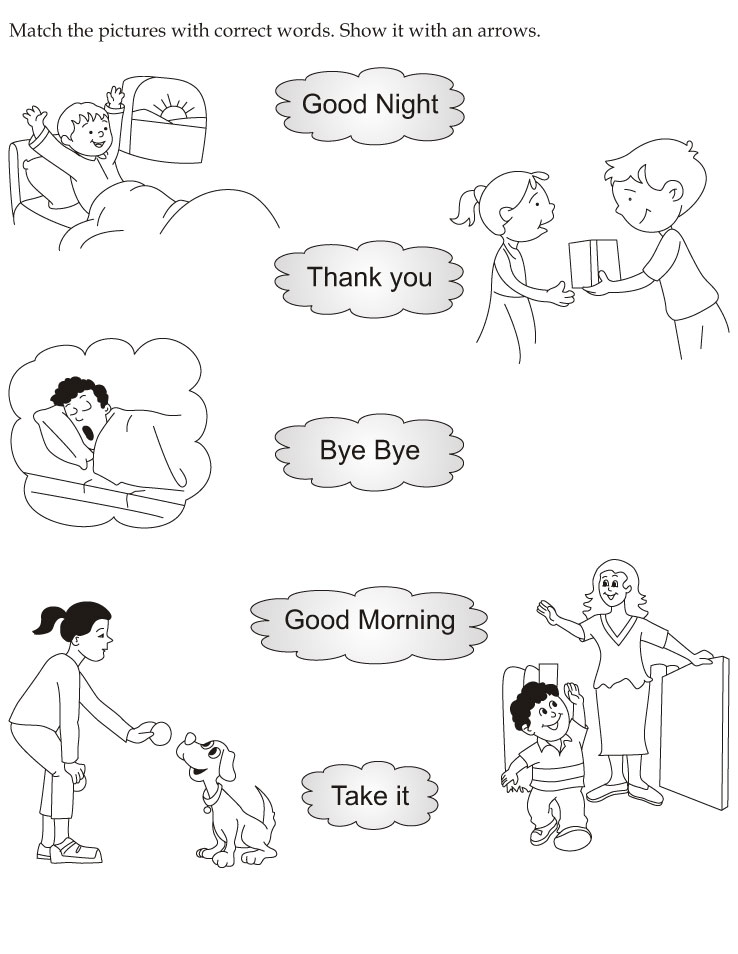 738x954 Match The Pictures With Correct Words. Show It With An Arrows