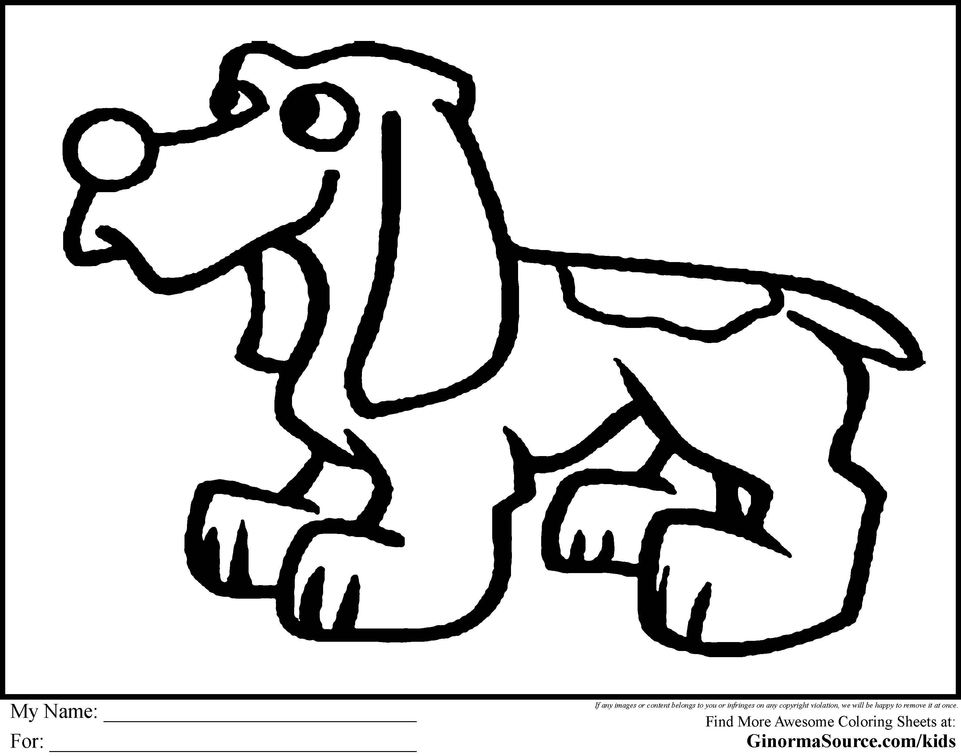 3120x2455 Bloodhound Animal Coloring Pages Cute Page Puppy Ginormasource