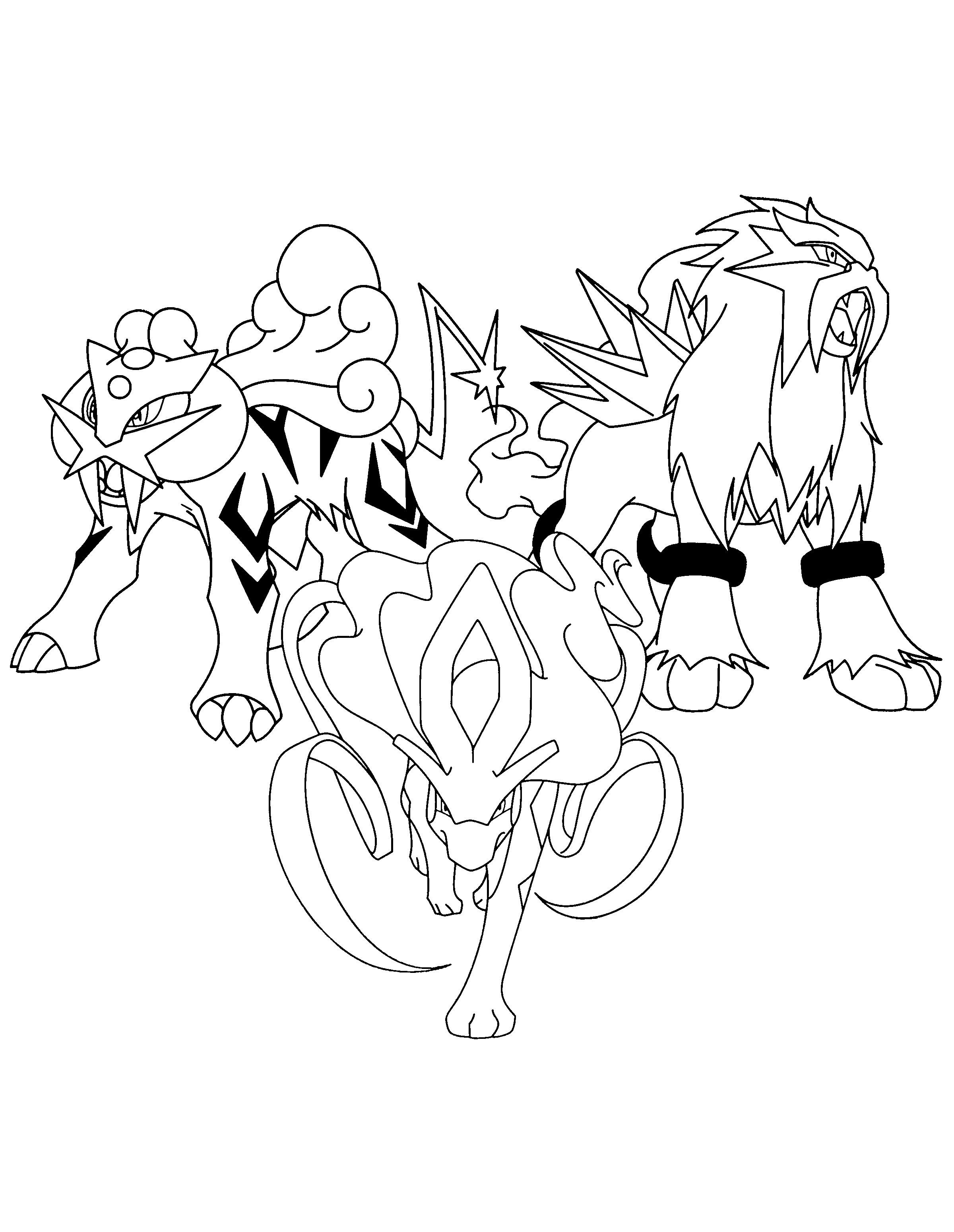 2400x3100 Entei Coloring Pages