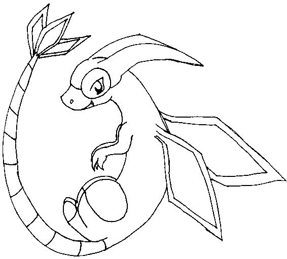 566x511 Pokemon Coloring Pages Flygon