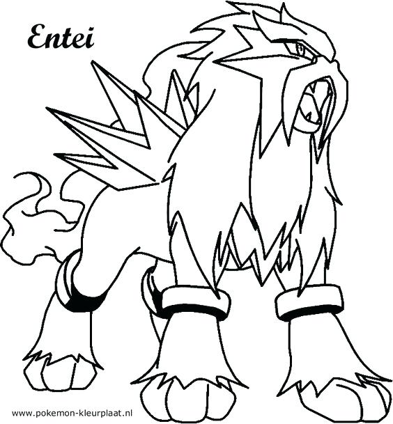 564x609 Coloriage De Carte Pokemon Ex Tout Et Rien Entei