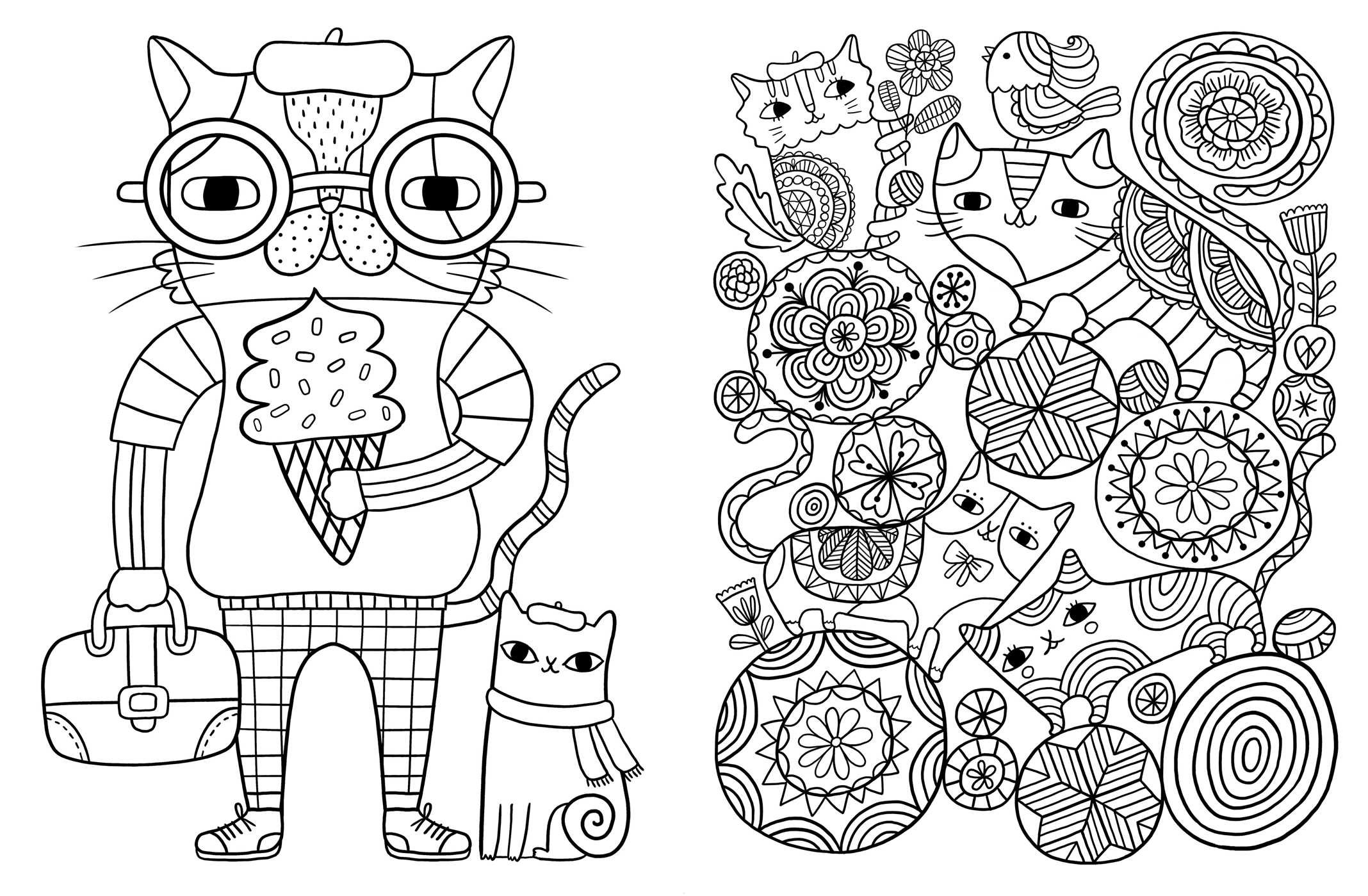 2136x1399 Epic Coloring Book Cats