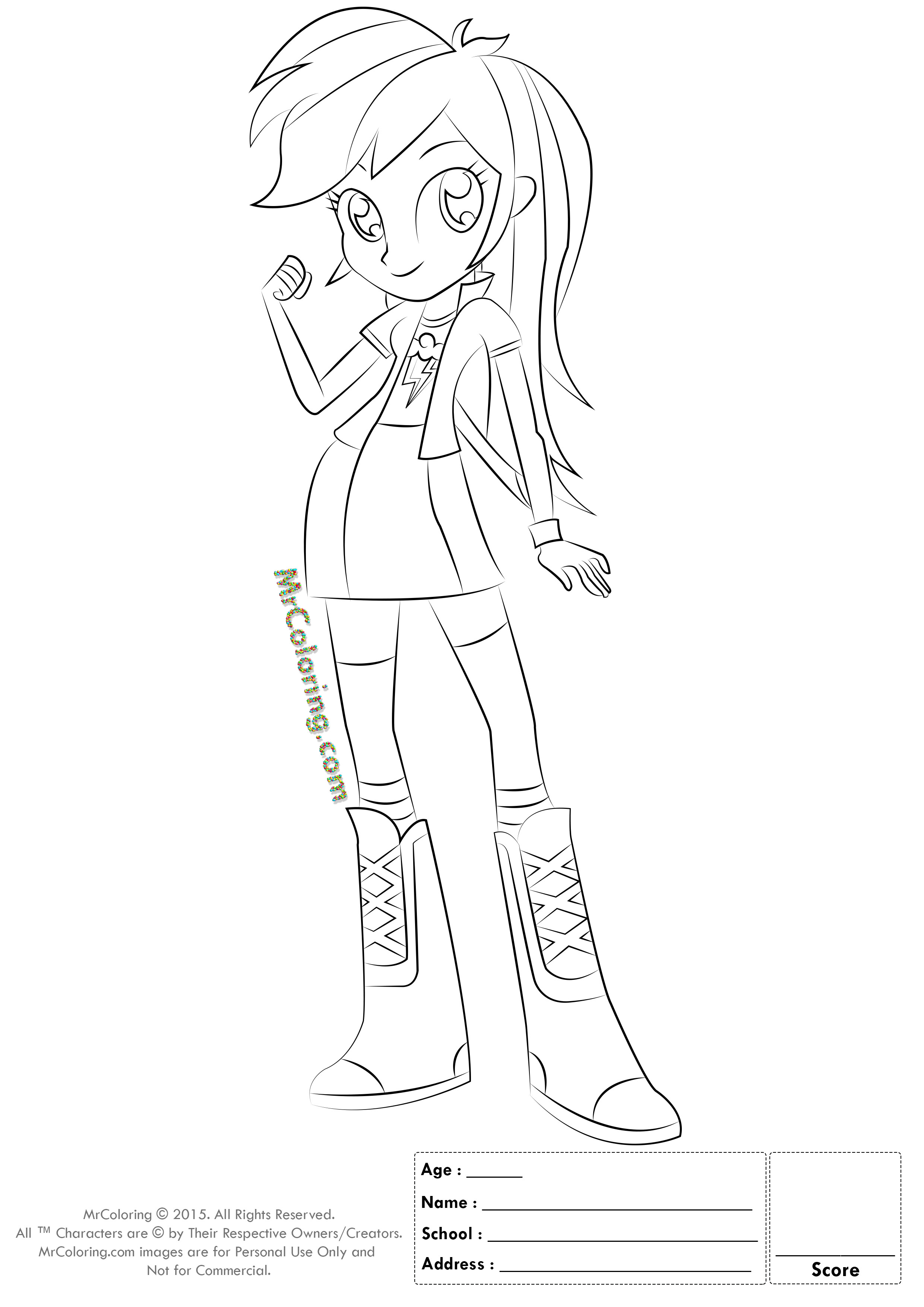 2480x3508 My Little Pony Coloring Pages Rainbow Dash Equestria Girls 396142