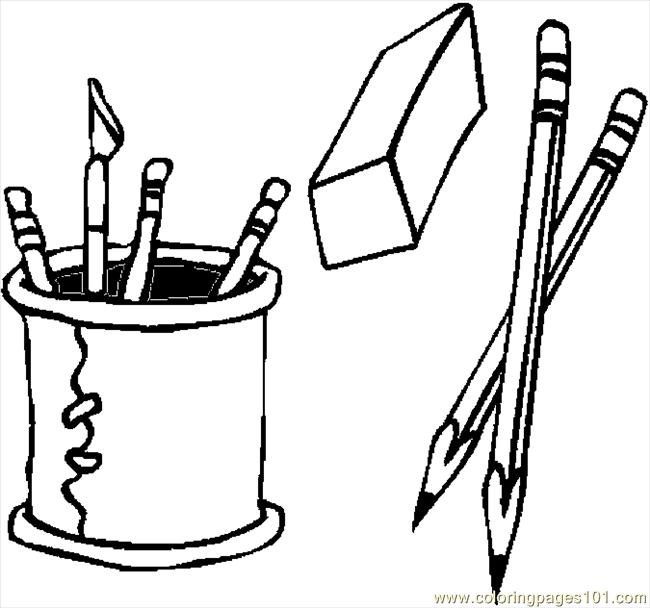 650x608 Pencil Cup 3 Coloring Page