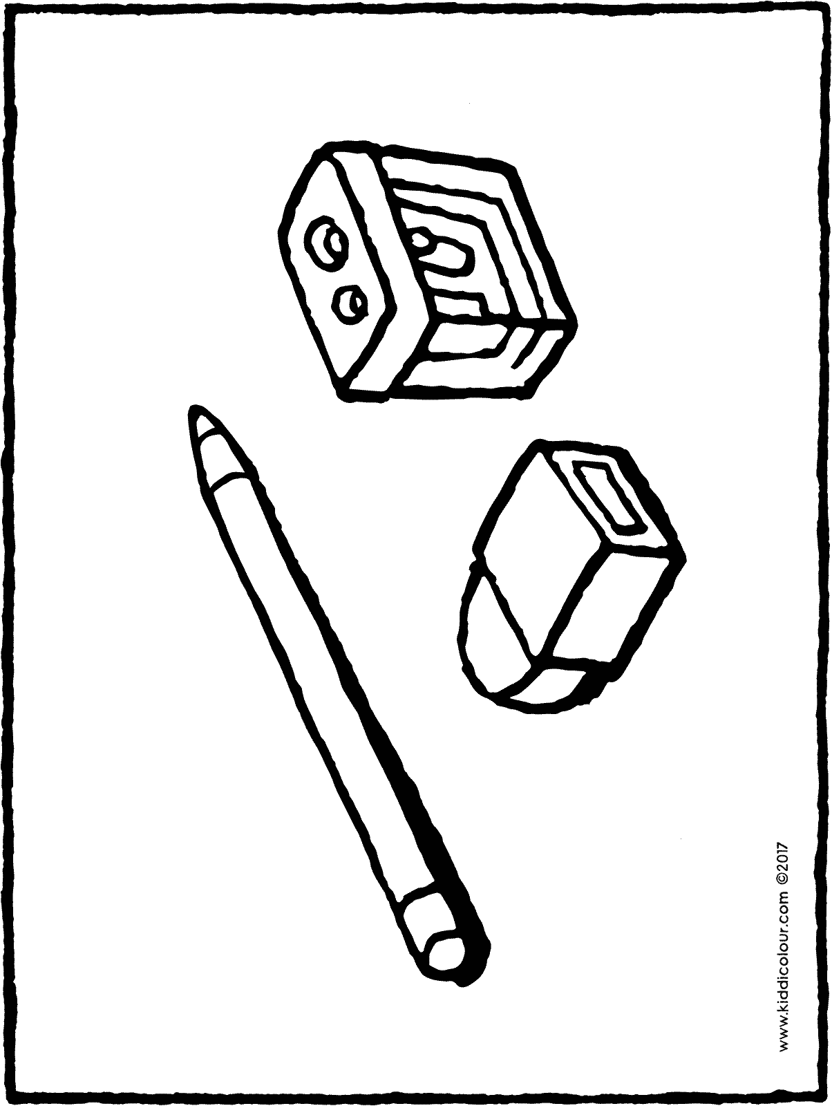 1204x1600 Pencil, Eraser And Sharpener