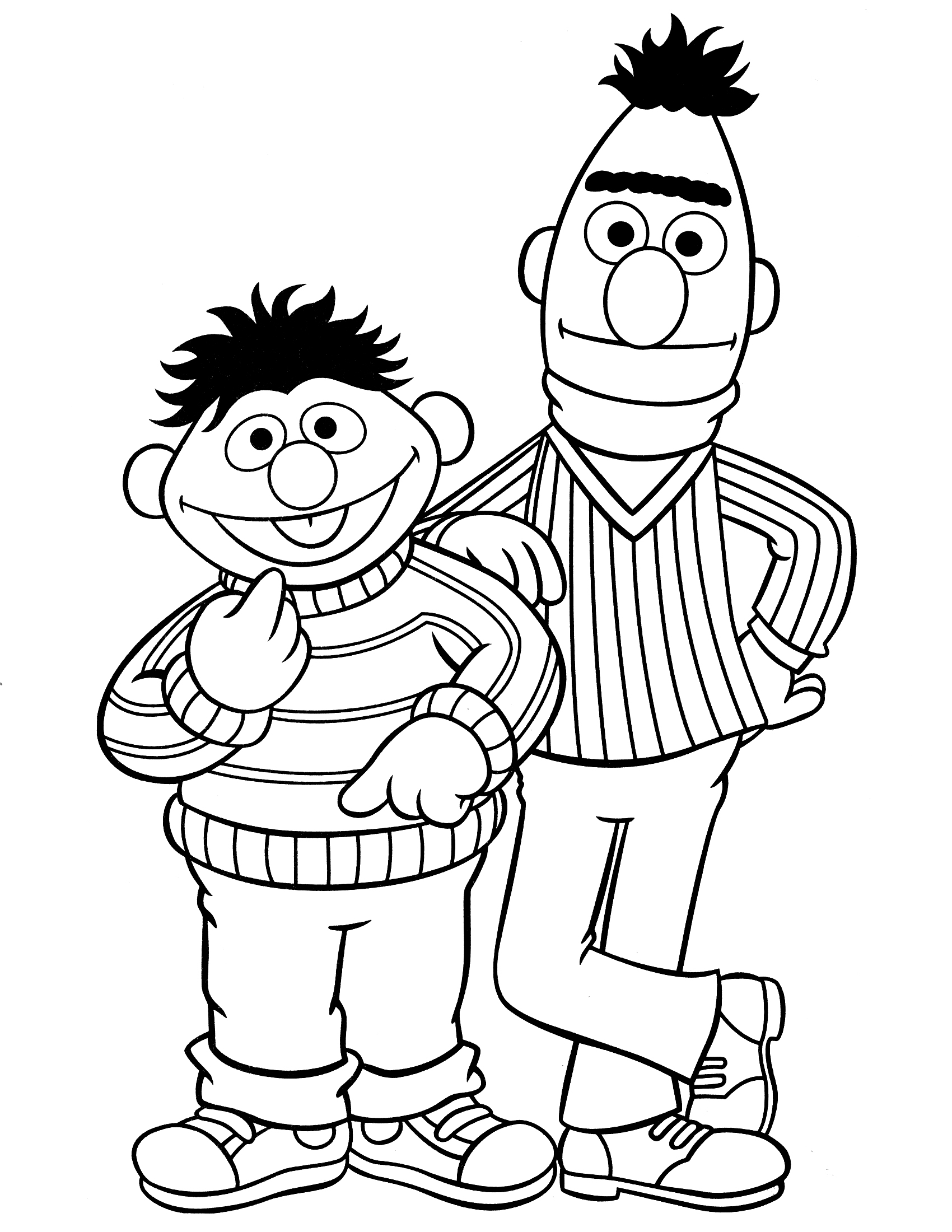 1700x2200 Classy Ernie Coloring Pages
