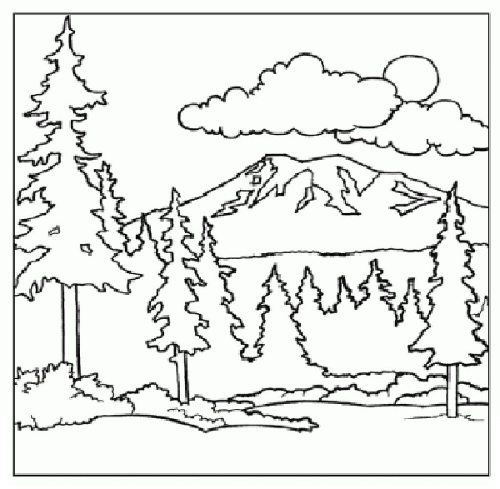 1024x1002 Mountain Coloring Pages