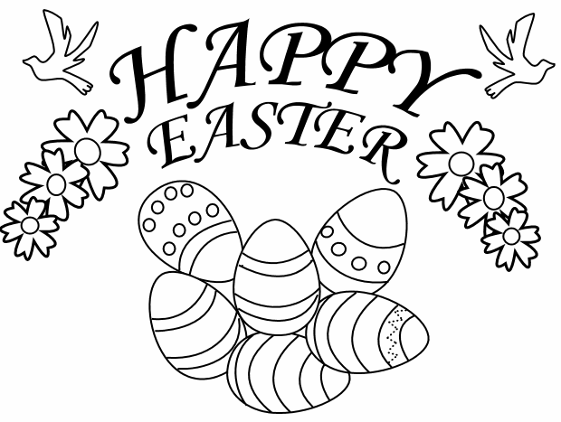 620x467 Happy Easter Coloring Page Amp Coloring Book