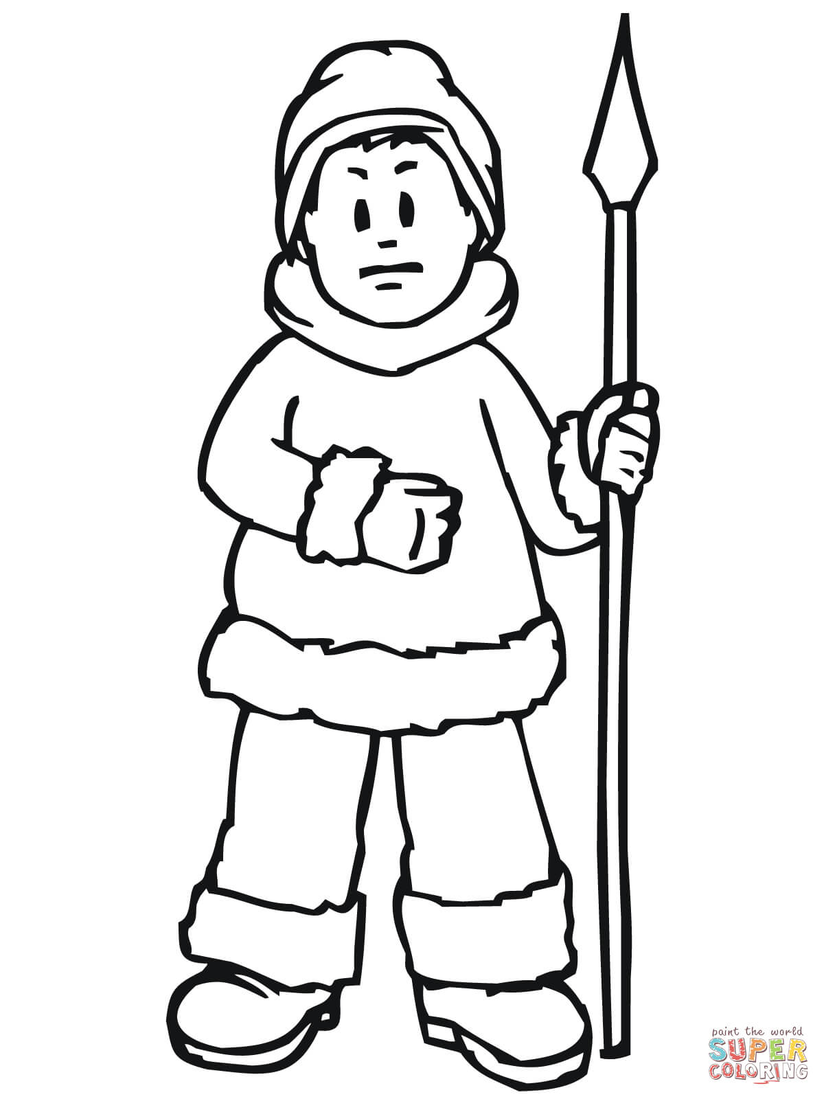 1200x1600 Beautiful Eskimo Coloring Page Inuit Pages Free