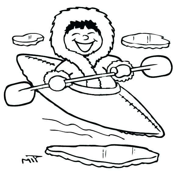 600x565 Eskimo Coloring Pages