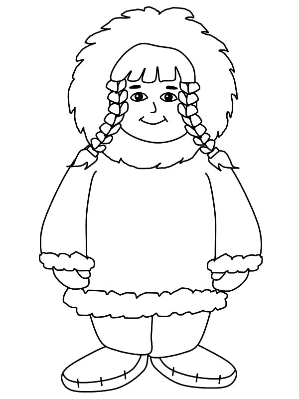 600x800 Eskimo Girl Coloring Pages For Kids Eskimo Girl Coloring Pages