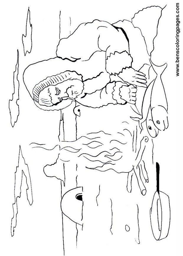 620x870 Eskimo Free Coloring Book