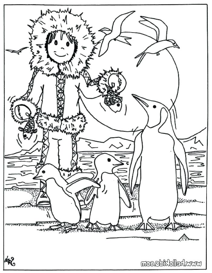 700x900 Eskimo Coloring Page Bird Coloring Pages With Penguins Eskimo Boy