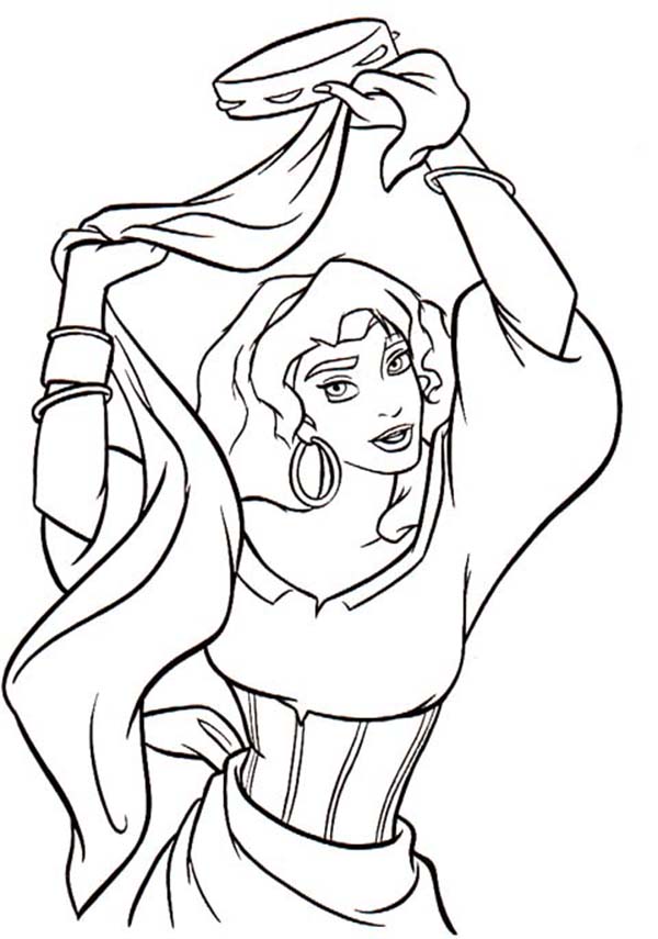 600x855 Esmeralda Dancing With Tambourine In The Hunchback Of Notre Dame
