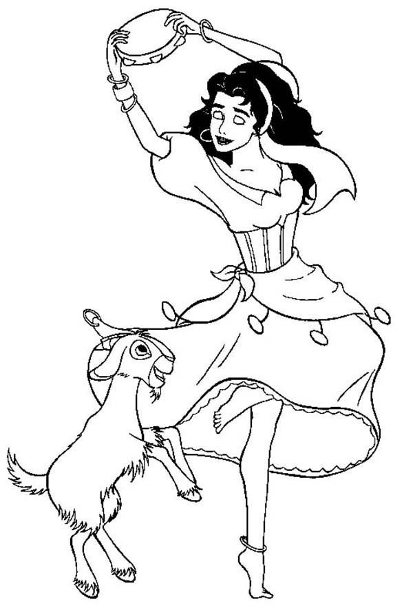 600x883 Esmeralda Is Happy And Dancing With Djali In The Hunchback