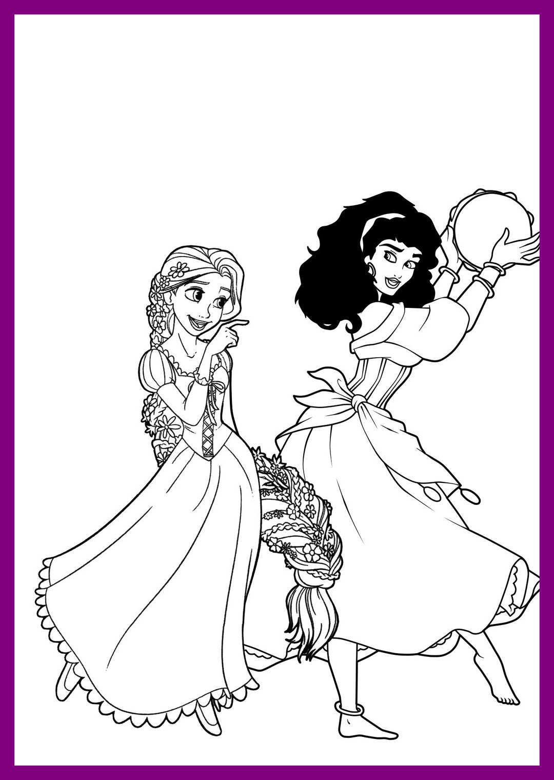 1080x1520 Inspiring Disney Esmeralda And Goat Coloring Pages Design