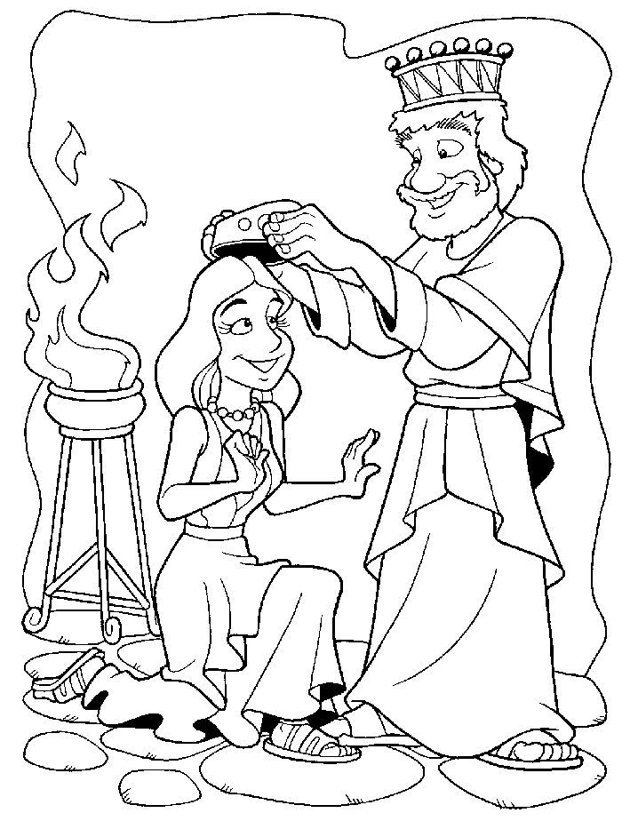 718x924 Esther Coloring Page.jpg Pixels Kats